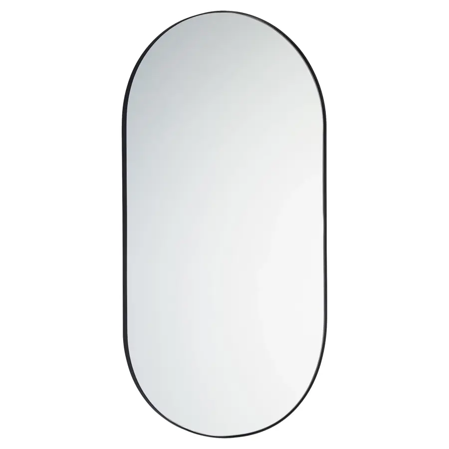 Capsule 21" x 40" Wall Mirror in Matte Black - Image 1
