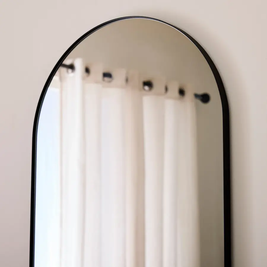 Capsule 21" x 40" Wall Mirror in Matte Black - Image 7