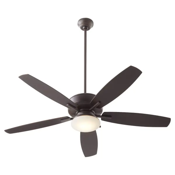 The BREEZE Patio PLUS combines functionality with style, featuring a 52-inch blade sweep, integrated LED lighting, and wet-rated construction. Its 3-speed motor and substantial presence make it ideal for patios, porches, and covered outdoor areas. - alternate view