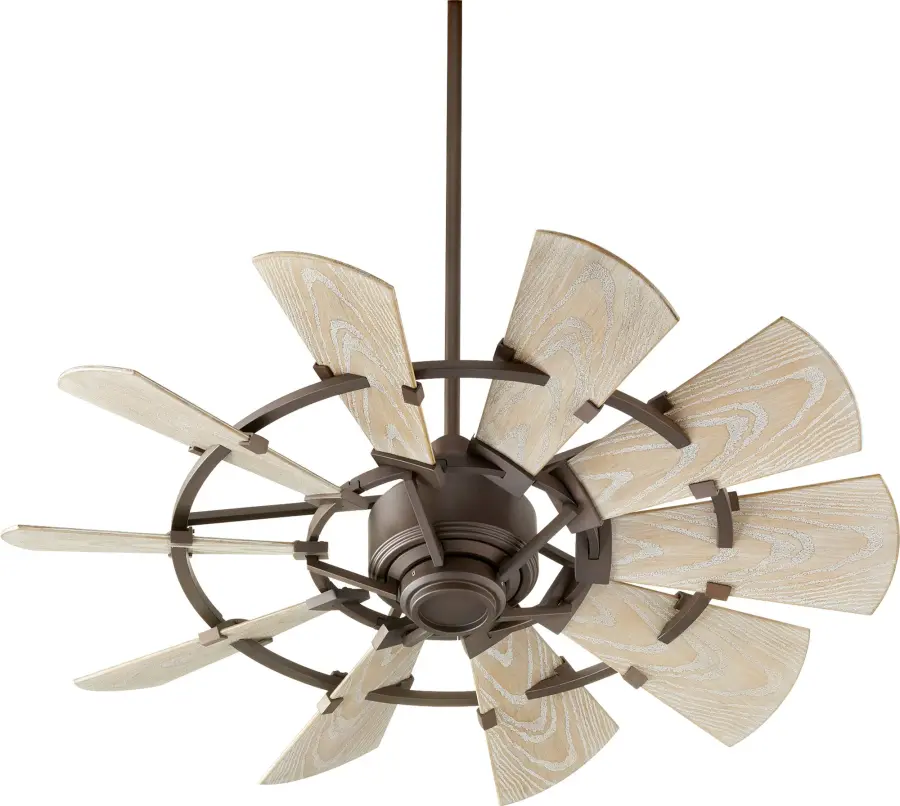 Windmill 44" Oiled Bronze Indoor/Outdoor Ceiling Fan - Image 1