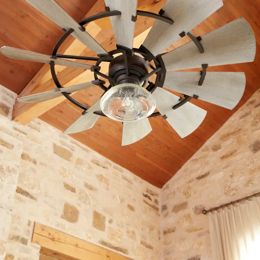 Windmill 44" Oiled Bronze Indoor/Outdoor Ceiling Fan - Image 4