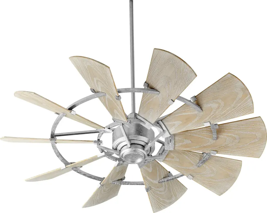 Windmill 52" Galvanized Indoor/Outdoor Ceiling Fan - Image 1
