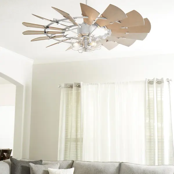 Windmill 52" Galvanized Indoor/Outdoor Ceiling Fan - Image 3