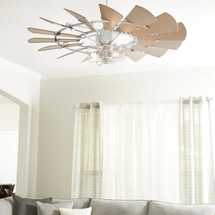 Windmill 52" Galvanized Indoor/Outdoor Ceiling Fan - Image 3