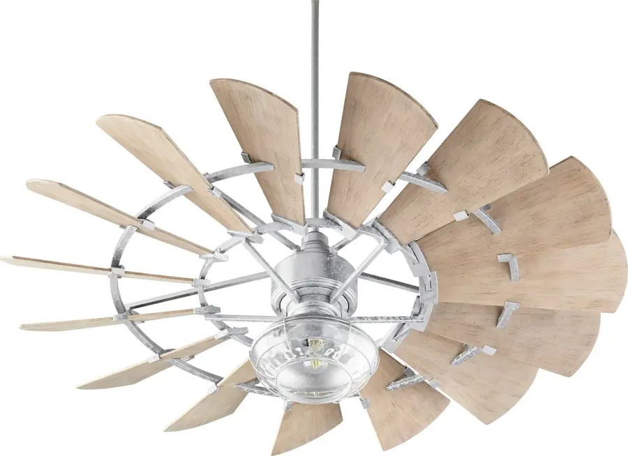 Windmill 60" Galvanized Indoor/Outdoor Ceiling Fan - Image 2