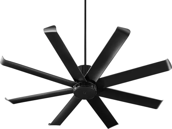 The Proxima Patio 60" combines sophisticated contemporary styling with practical indoor/outdoor functionality. Its upturned 8-blade design maximizes air circulation while the cylindrical housing adds architectural interest.