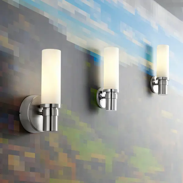 Pebble One Light Wall Sconce in Satin Nickel - Image 4