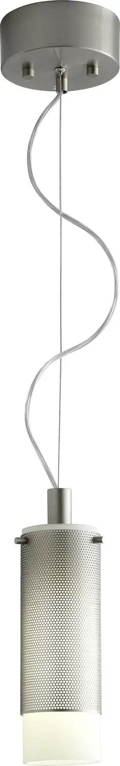 Lotus One Light Mini Pendant in Satin Nickel - Image 1