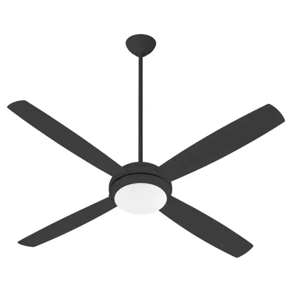 The Expo combines minimalist design with functional LED lighting in a striking matte black finish. Its 60-inch blade span and futuristic aesthetic make it ideal for modern interiors seeking both style and performance.