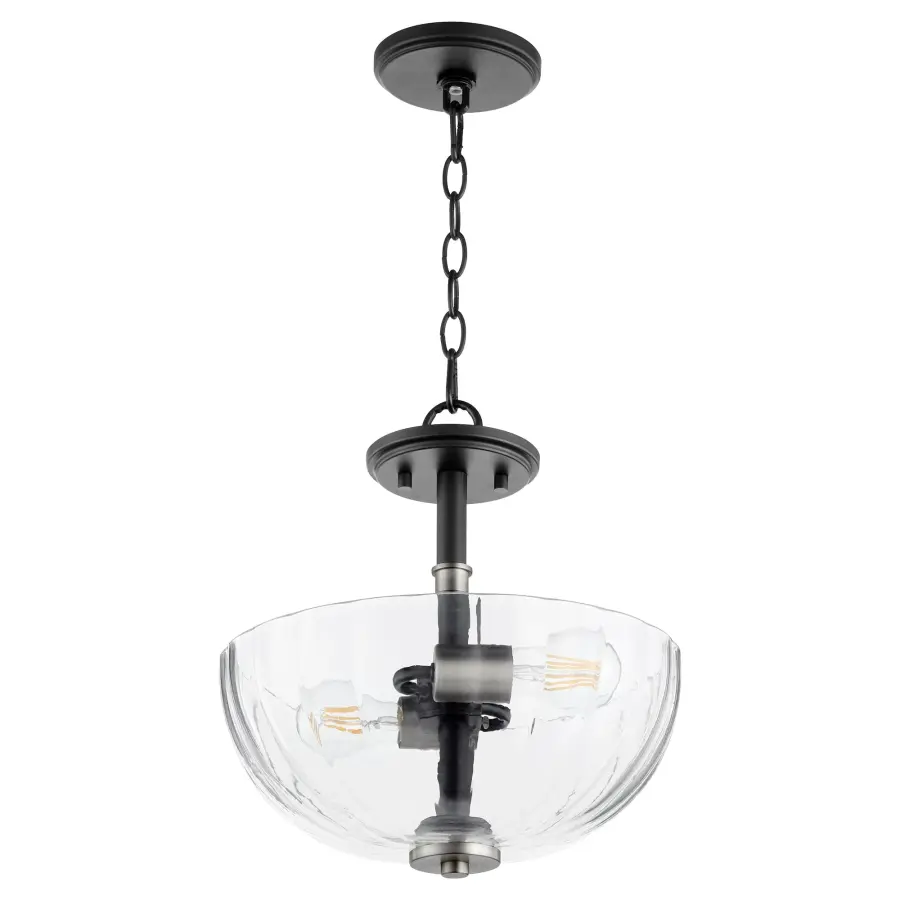 Versatile Two-Tone Dual Mount with Classic Fluted Glass Shades - Image 1