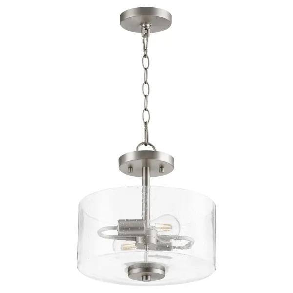 Dakota 12" Semi-Flush Mount in Satin Nickel