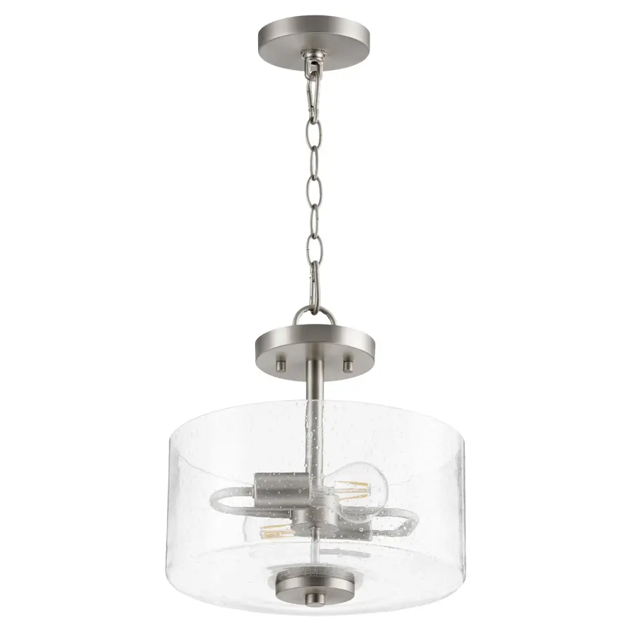 Dakota 12" Semi-Flush Mount in Satin Nickel