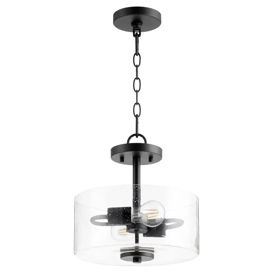 Dakota 12" Semi-Flush Mount in Noir