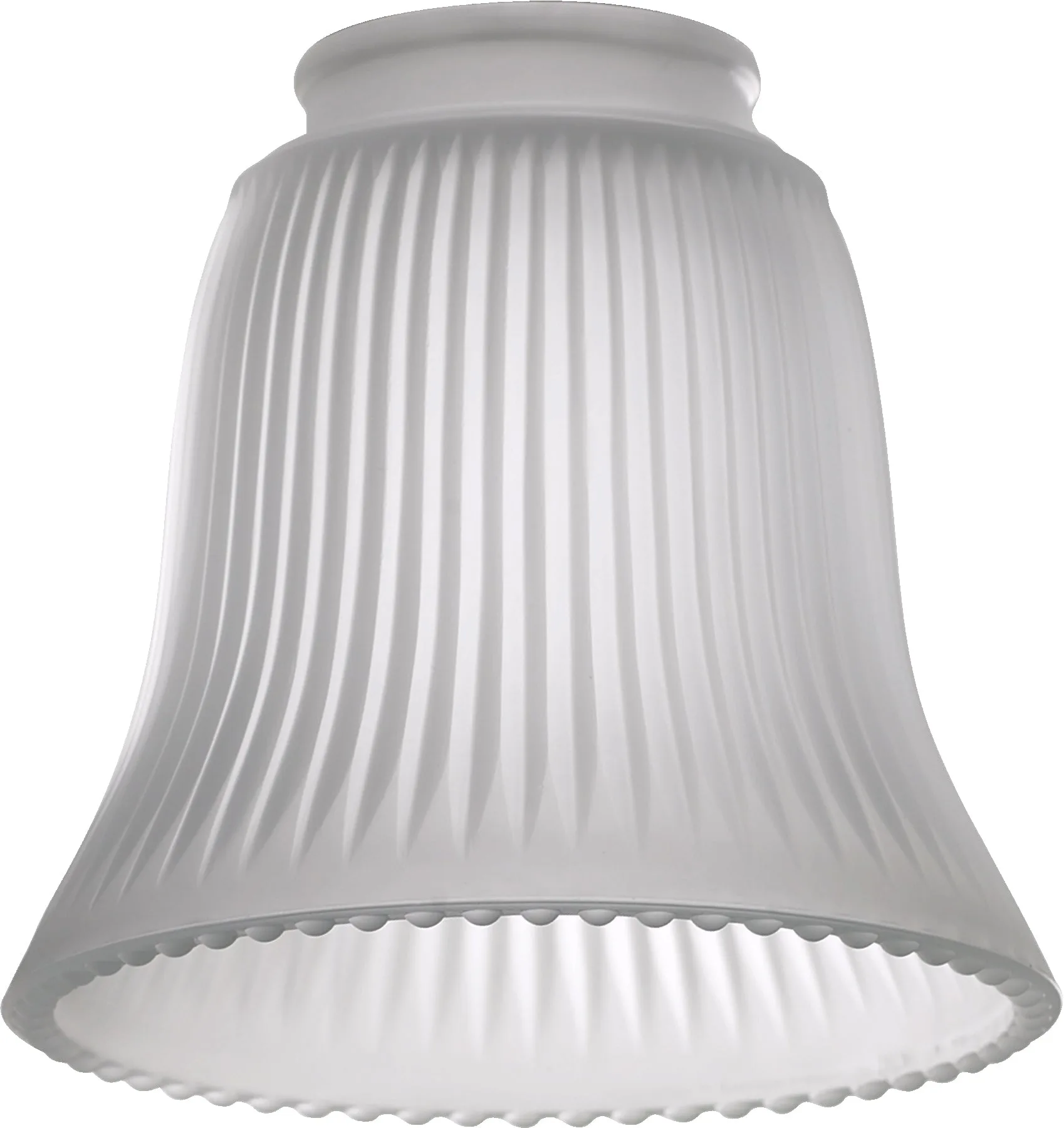 2.25" Frosted Ribbed Bell Glass Shade