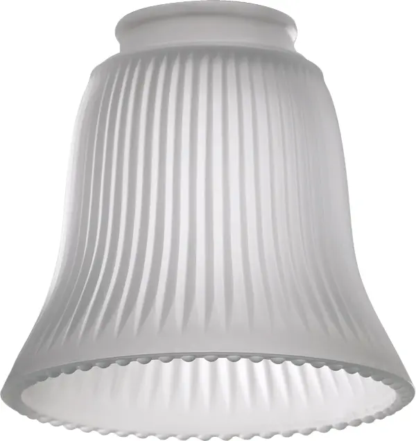 This compact 2.25" frosted ribbed bell shade offers a traditional aesthetic perfect for vanity lights, sconces, and small fixtures. The ribbed texture adds visual interest while the frosted finish provides soft, diffused light.