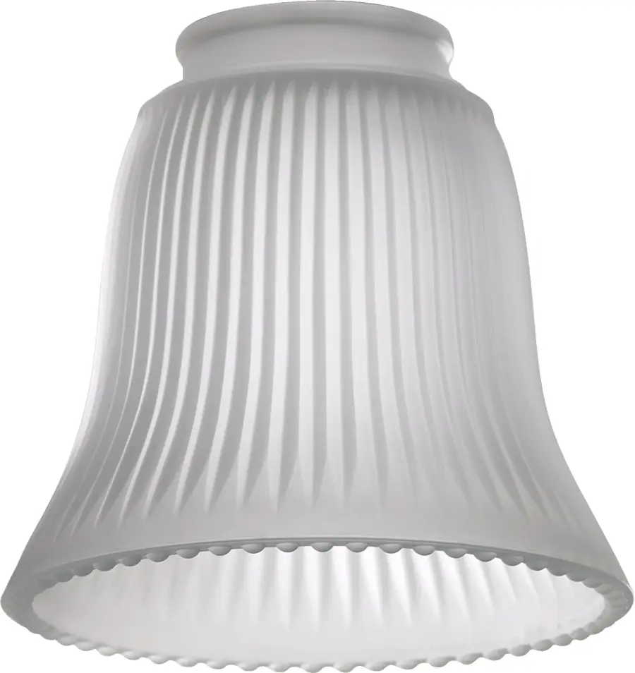 2.25" Frosted Ribbed Bell Glass Shade