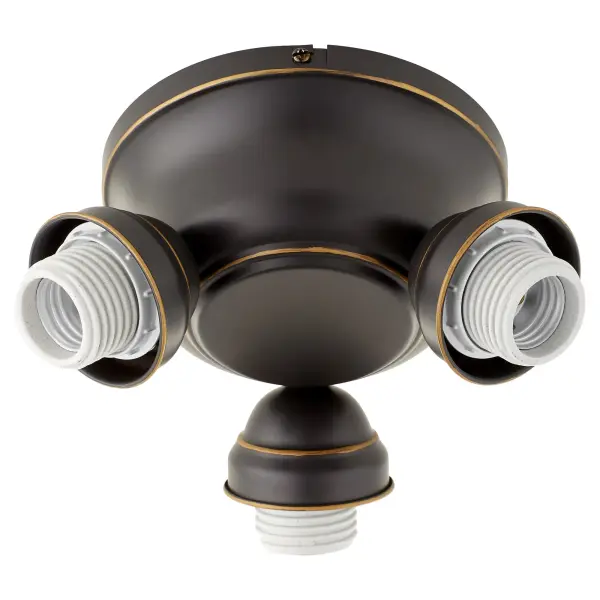 The Salon 3-Light LED Hardware Kit brings modern LED efficiency to classic ceiling fan designs. Its Old World finish and evenly spaced sockets provide balanced illumination with traditional styling.