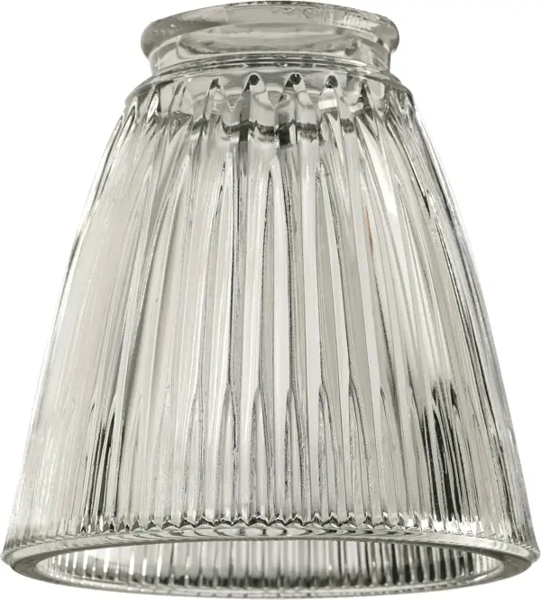 This 2.25" clear ribbed bell shade offers a timeless design perfect for refreshing vanity lights, sconces, or small fixtures. The ribbed texture adds visual interest while maintaining clean, traditional appeal.