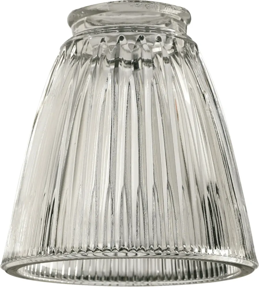 2.25" Clear Ribbed Bell Glass Shade