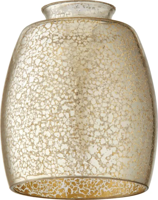 This 2.25" silver mercury barrel shade offers a sophisticated metallic finish that adds instant glamour to any fixture. The compact size makes it ideal for vanity lights, sconces, and multi-light fixtures.