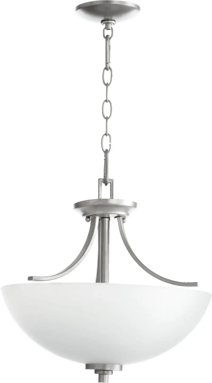 Reyes 15-Inch Semi-Flush Mount in Classic Nickel