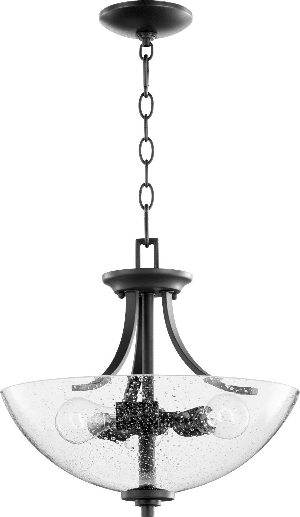 Reyes 15-Inch Semi-Flush Mount in Black