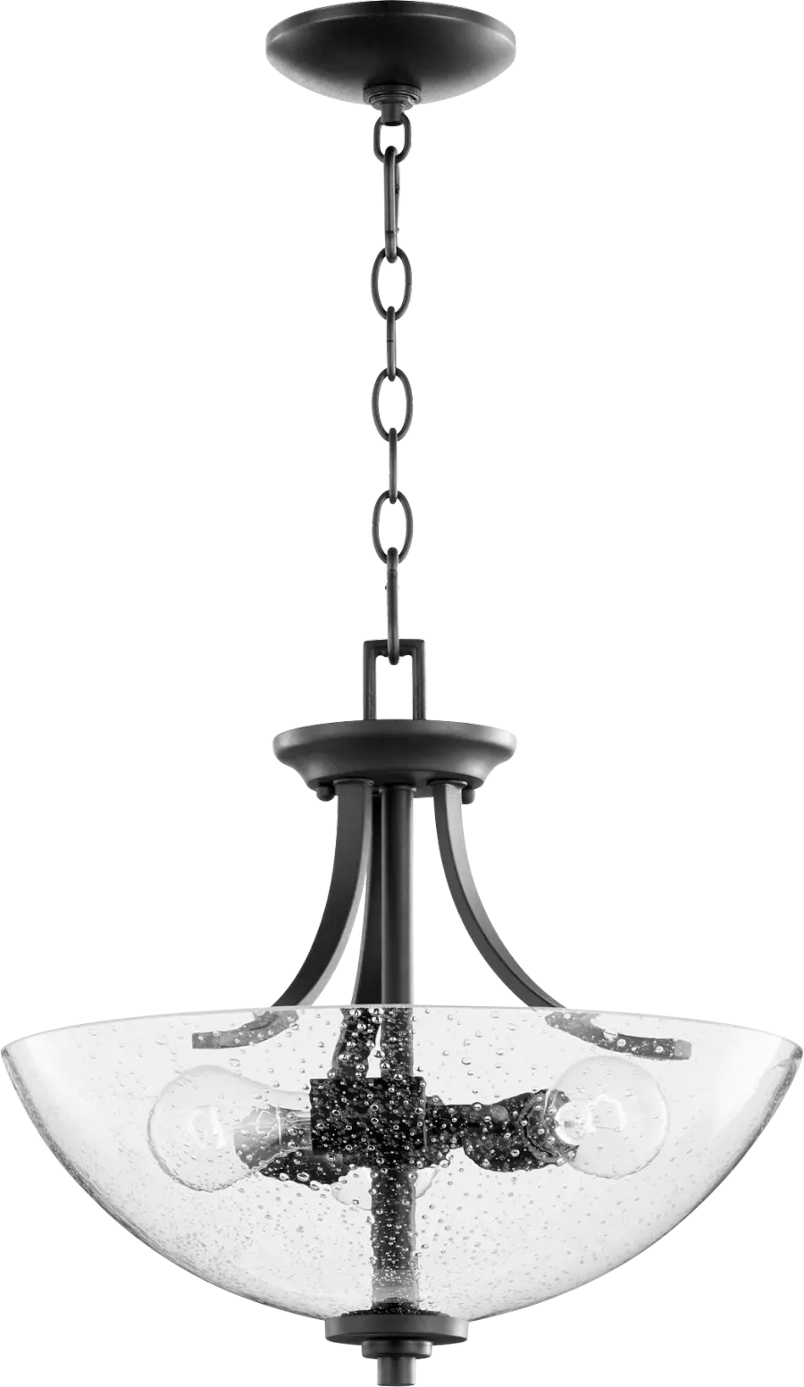 Reyes 15-Inch Semi-Flush Mount in Black