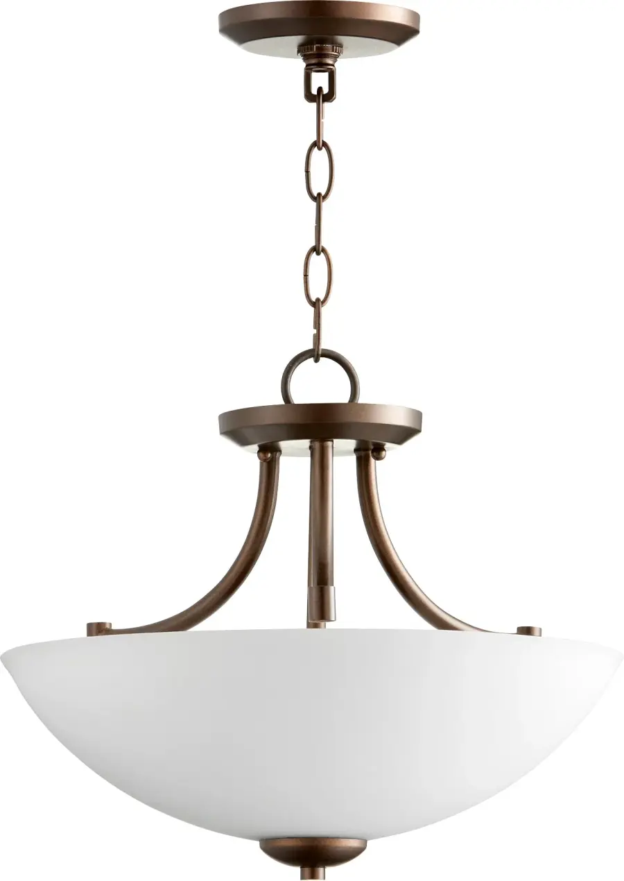 Barkley 15-Inch Semi-Flush Mount in Oiled Bronze