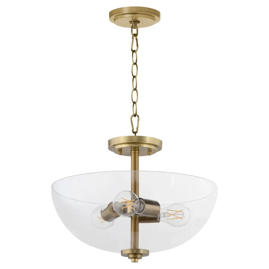 Adams 15" Clear Dual Mount Pendant - Image 1