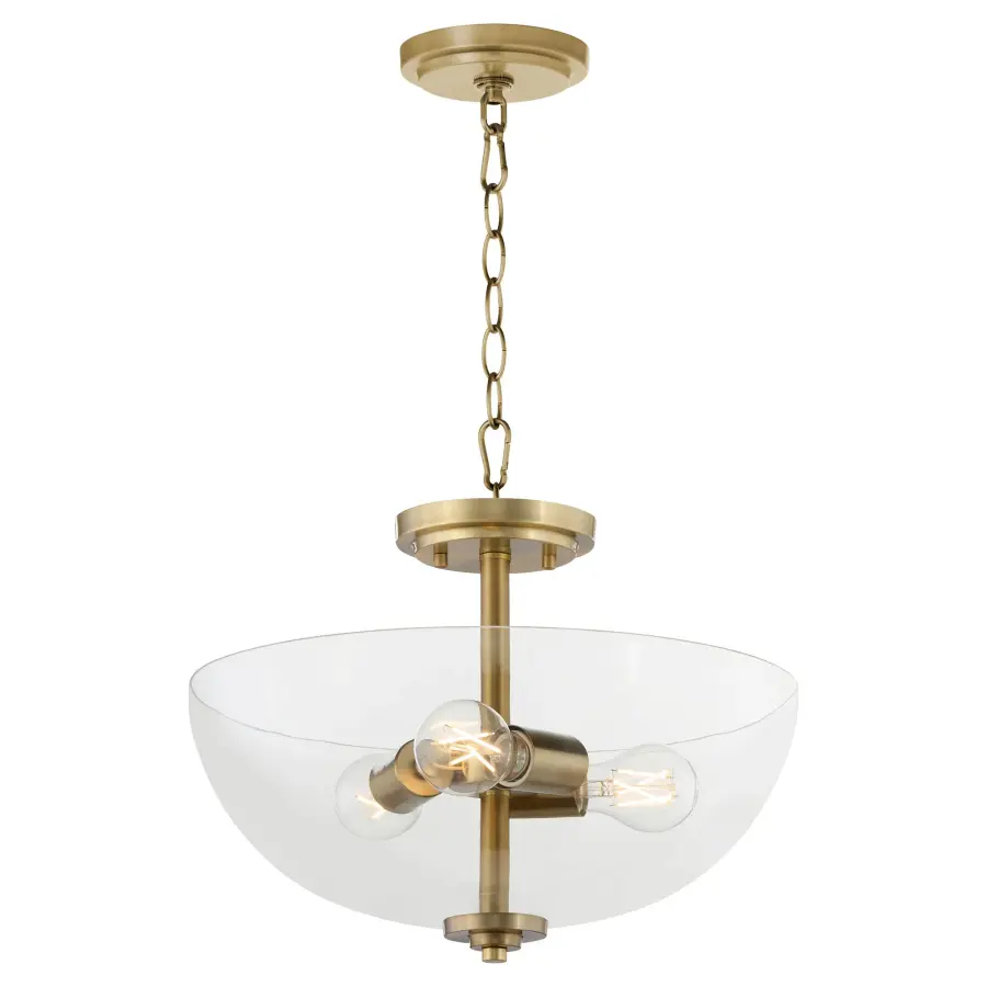 Adams 15" Clear Dual Mount Pendant - Image 2