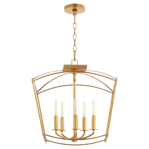 Mantle 5-Light Dual Mount Chandelier in Gold Leaf - Image 1