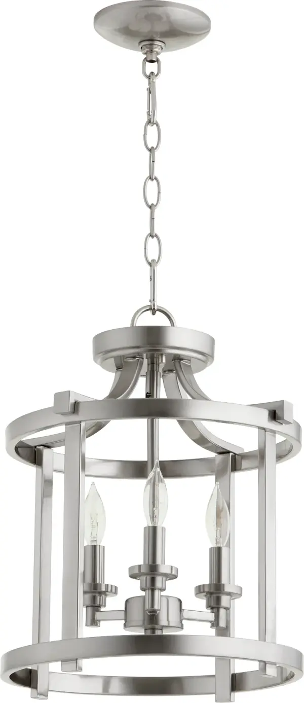 Lancaster 13-Inch Semi-Flush Mount in Satin Nickel