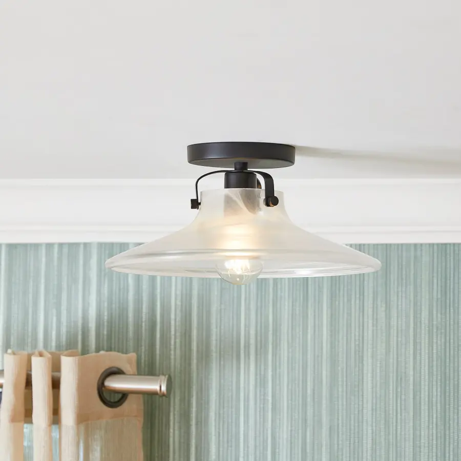 Versatile Dual-Mount Pendant with Elegant Alabaster Styling - Image 6
