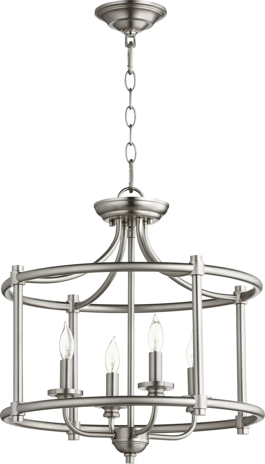 Rossington 18" Semi-Flush Mount in Satin Nickel