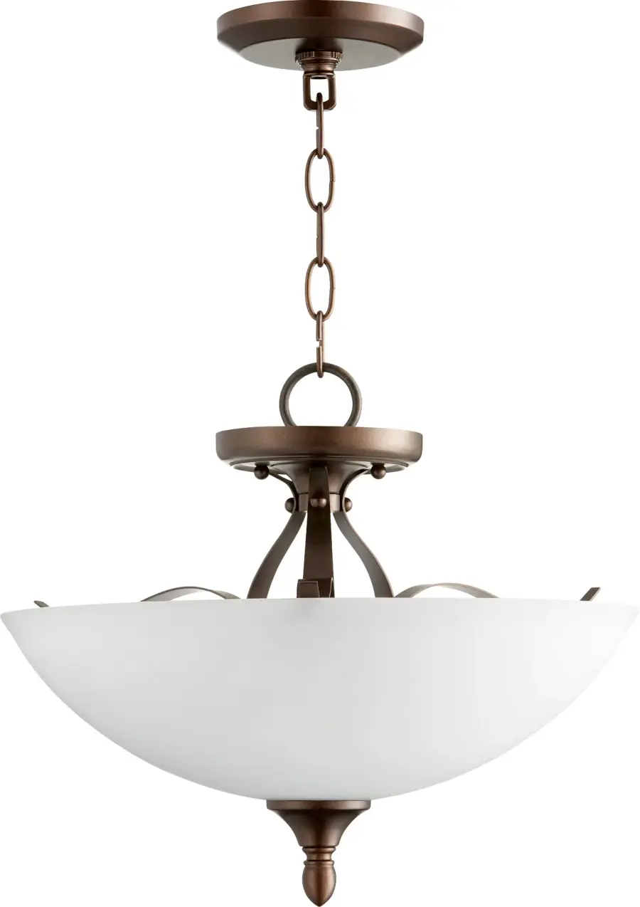Jardin 15-Inch Semi-Flush Mount in Oiled Bronze