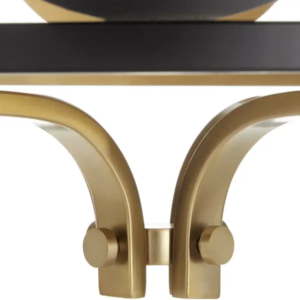 Mariposa 3-Light Semi-Flush Mount in Aged Brass - Image 4