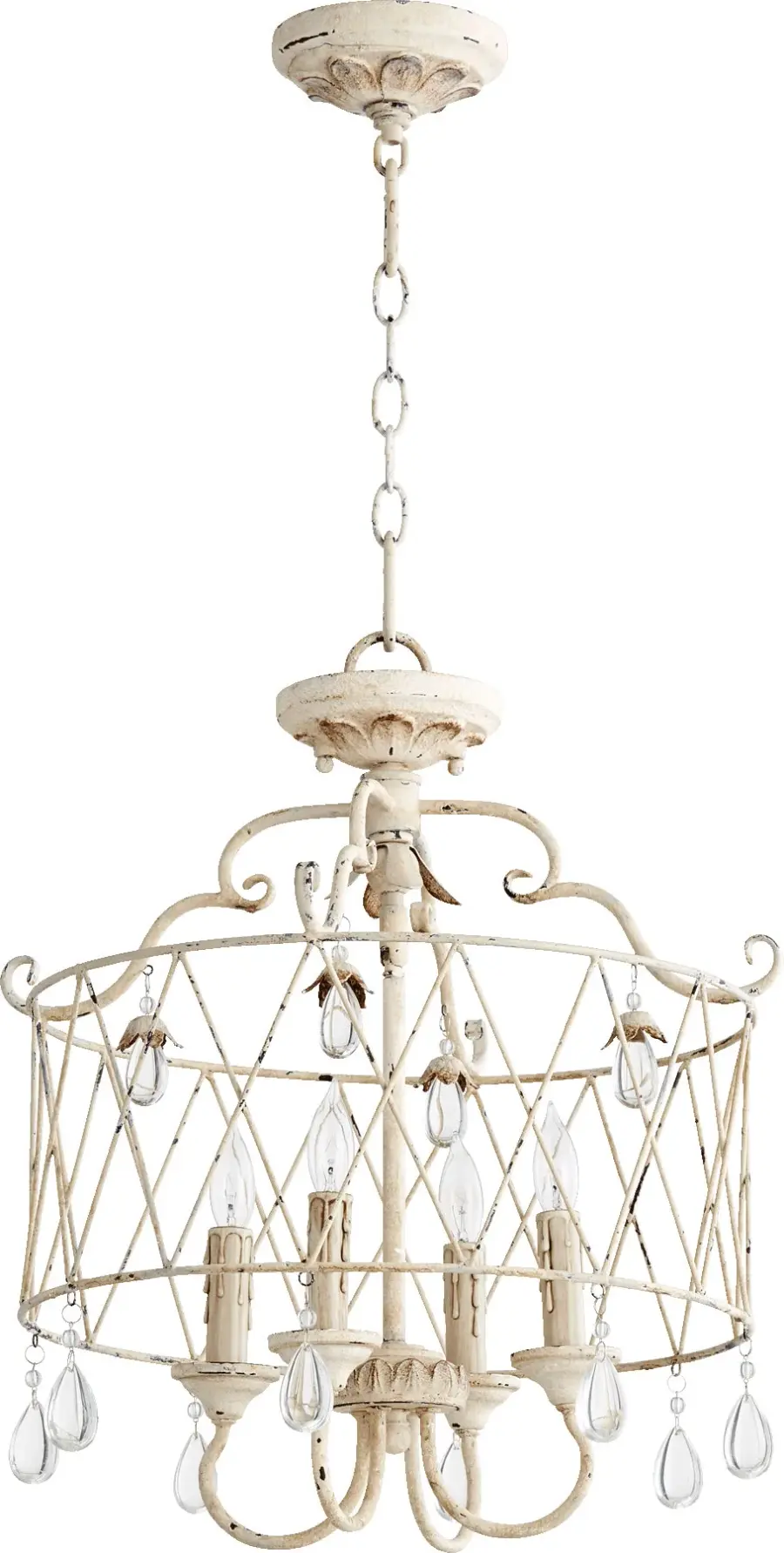 Venice 17.5" Semi-Flush Mount in Persian White