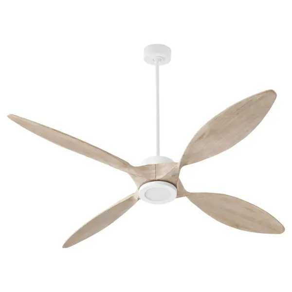 The Papillon 66" combines sleek contemporary styling with smart home technology. Built-in Bond WiFi capability allows app and voice control, while the Studio White finish complements modern interiors. Perfect for large spaces. - alternate view