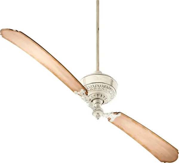 The Turner 68" ceiling fan delivers exceptional airflow coverage for expansive spaces with its gracefully curved dual-blade design and ornate motor housing. Perfect for high-ceiling rooms requiring both visual impact and functional comfort.
