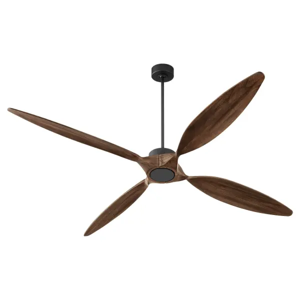 The Papillon 80" ceiling fan combines contemporary aesthetics with smart home technology. Built-in Bond WiFi capability allows seamless control, while the matte black finish adds sophistication to large spaces.