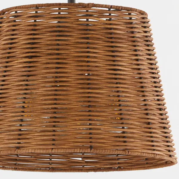 Robinson Wicker 3-Light Semi-Flush Mount in Matte Black - Image 4