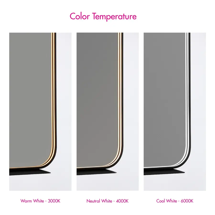 Avior 36" Square LED Mirror with Integrated Shelf - Image 5