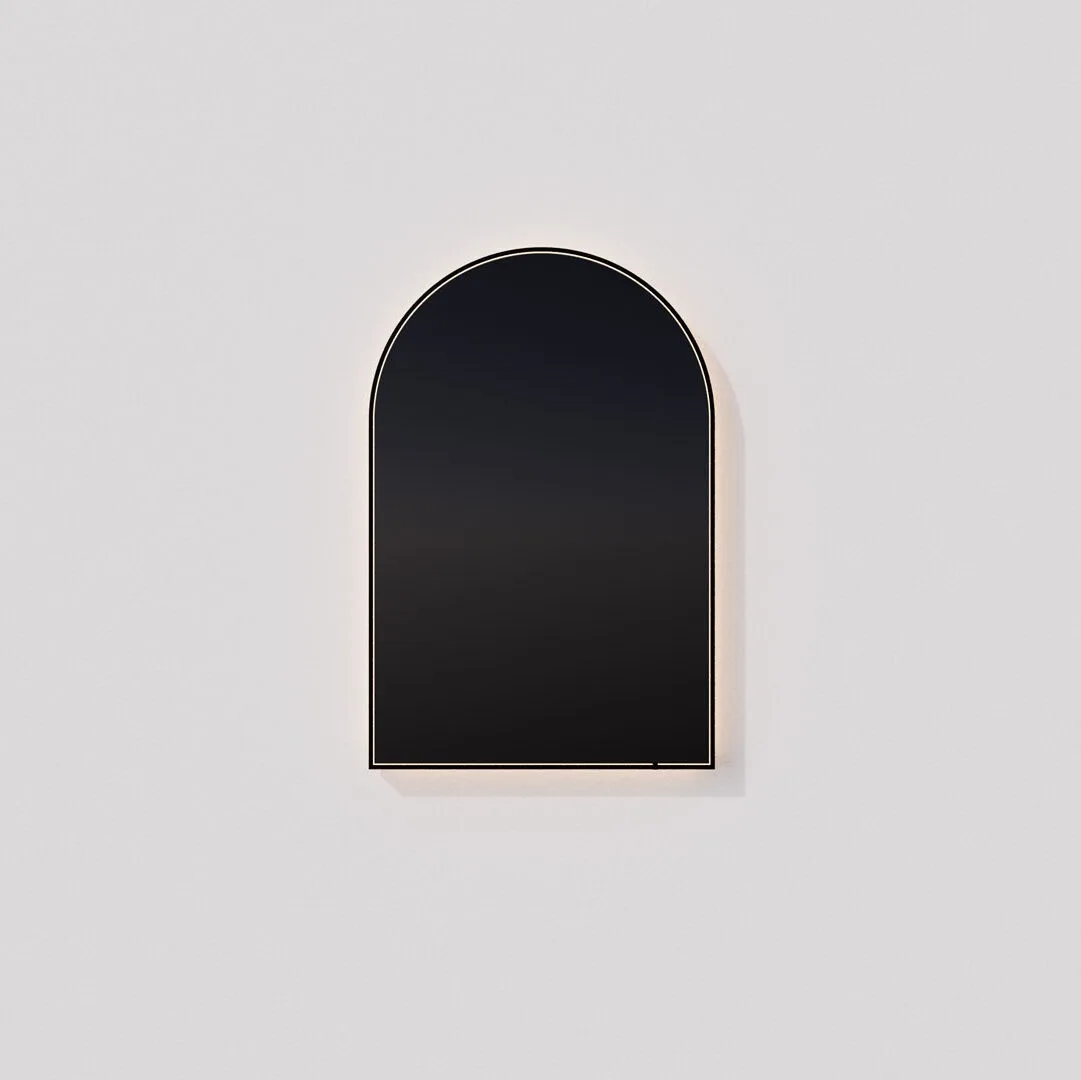 Avior Arched LED Mirror in Matte Black