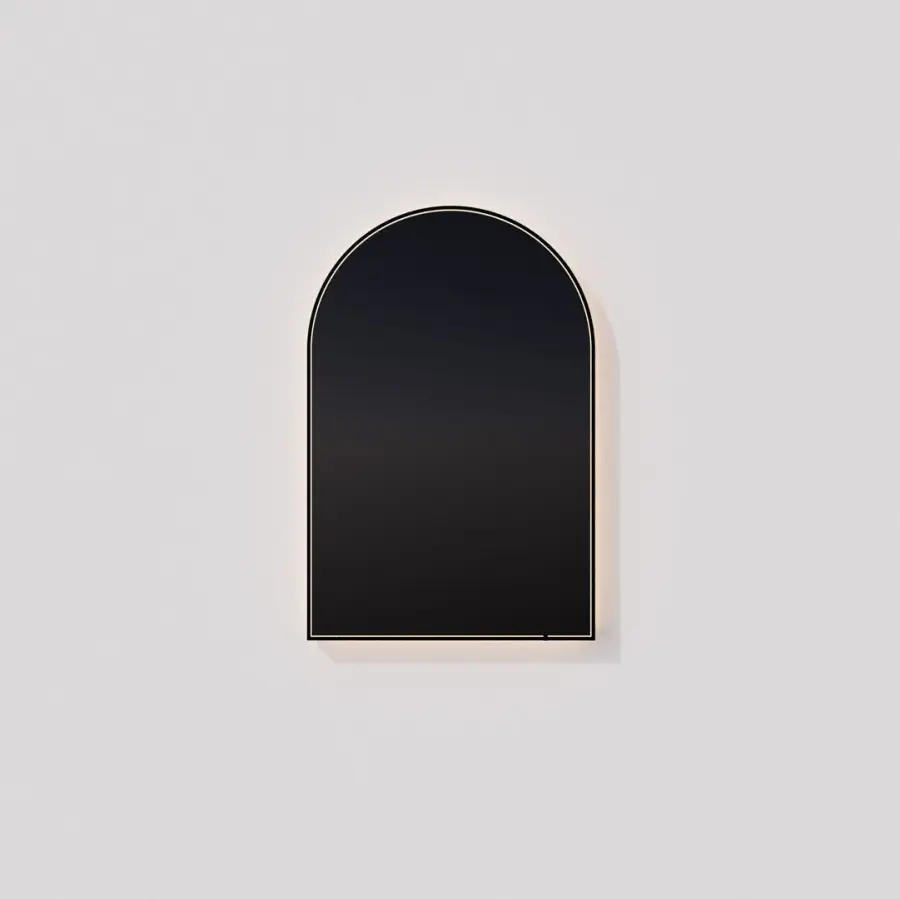 Avior Arched LED Mirror in Matte Black