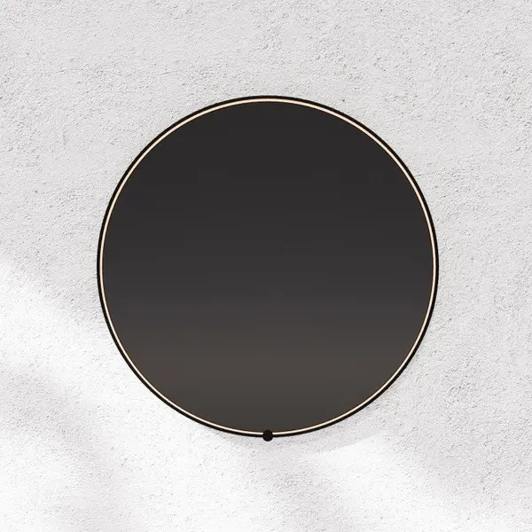 Avior Round LED Mirror in Black - Image 4
