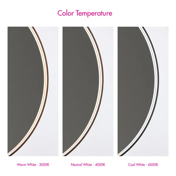 Avior Round LED Mirror in Black - Image 5