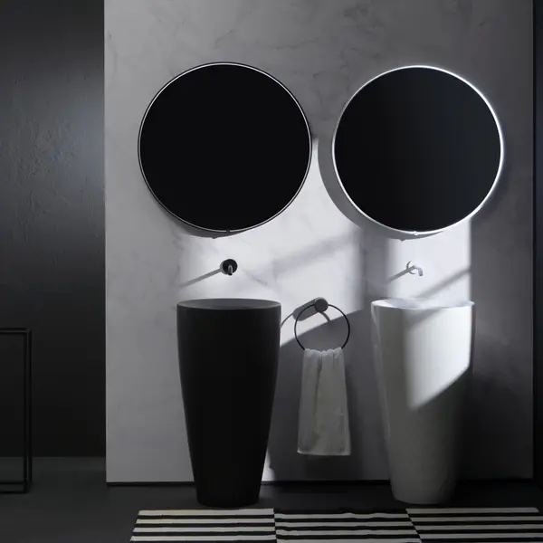 Avior Round LED Mirror in Black - Image 10