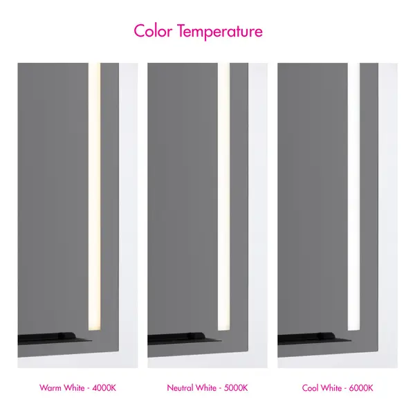 Skylight 36" LED Mirror with Integrated Shelf - Image 5