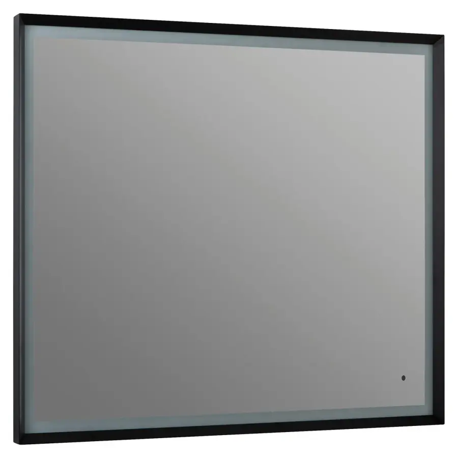 Dusk 36" Square LED Mirror in Black - Image 1