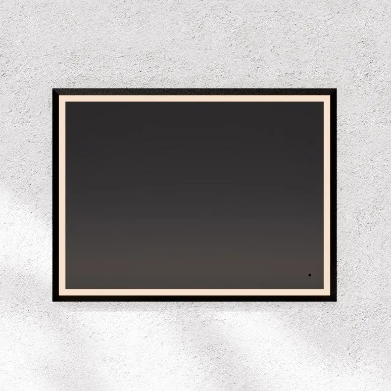 Dusk 36" Square LED Mirror in Black - Image 3